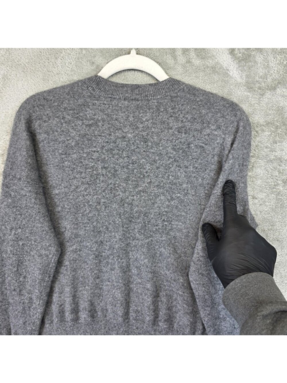 Madewell Sweater Womens XS Gray 100% Cashmere Crew Neck Pullover Long Sleeve - Picture 4 of 10
